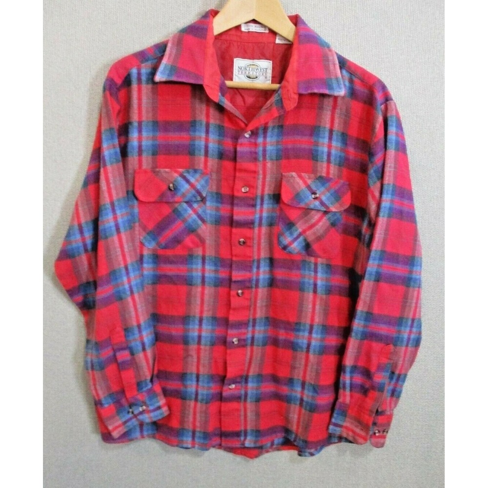 90's Northwest territory Acrylic Flannel Shirt Size Large Hiking Camping